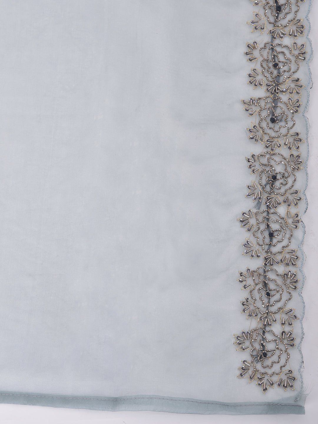 Neerus Blue muslin straight suit set - detail view 3