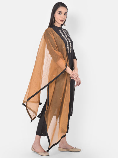 Neeru's Black Embellished Kurta With Pant & Dupatta