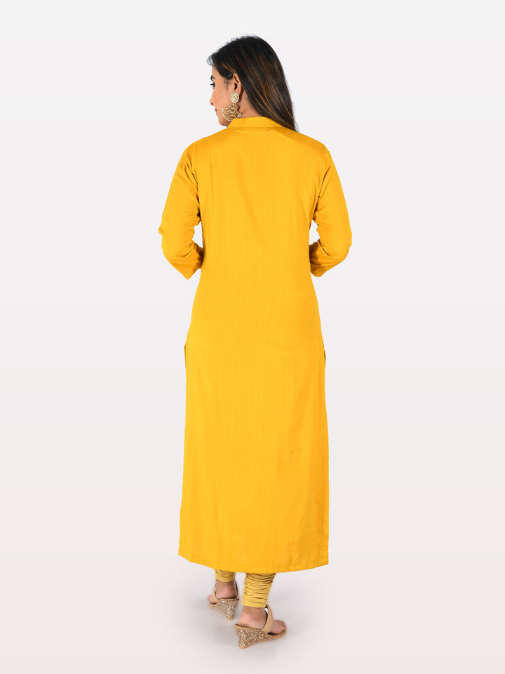 Neerus Amber Embellished Straight Kurta