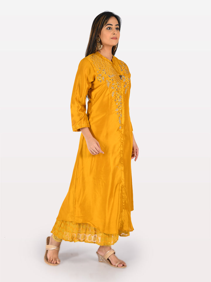 Neerus Amber Embellished Anarkali Kurta