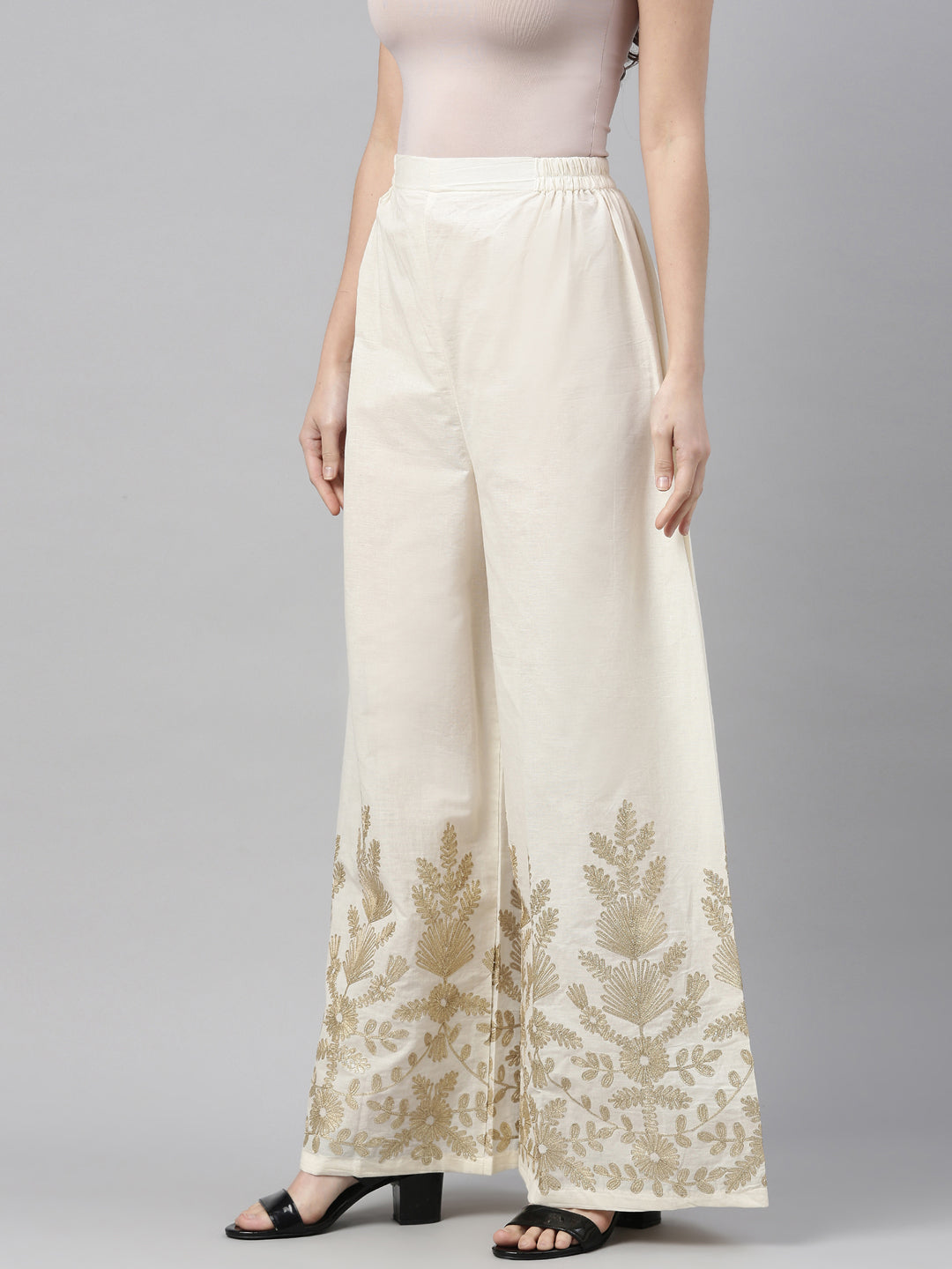 Neeru's Cream Color Plazzo