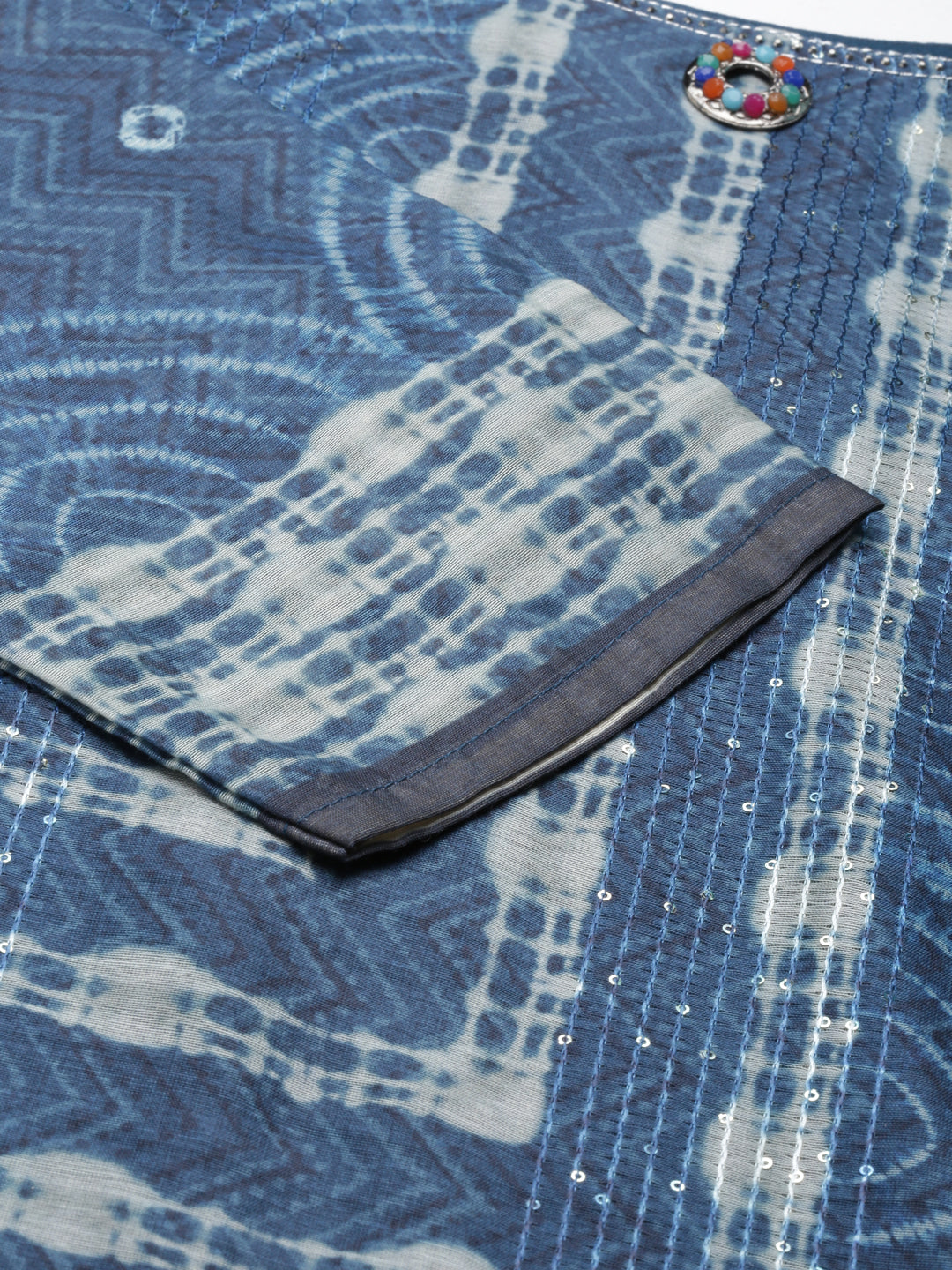 Neerus Green Regular Calf Length Printed Kurta Printed Trousers With Dupatta