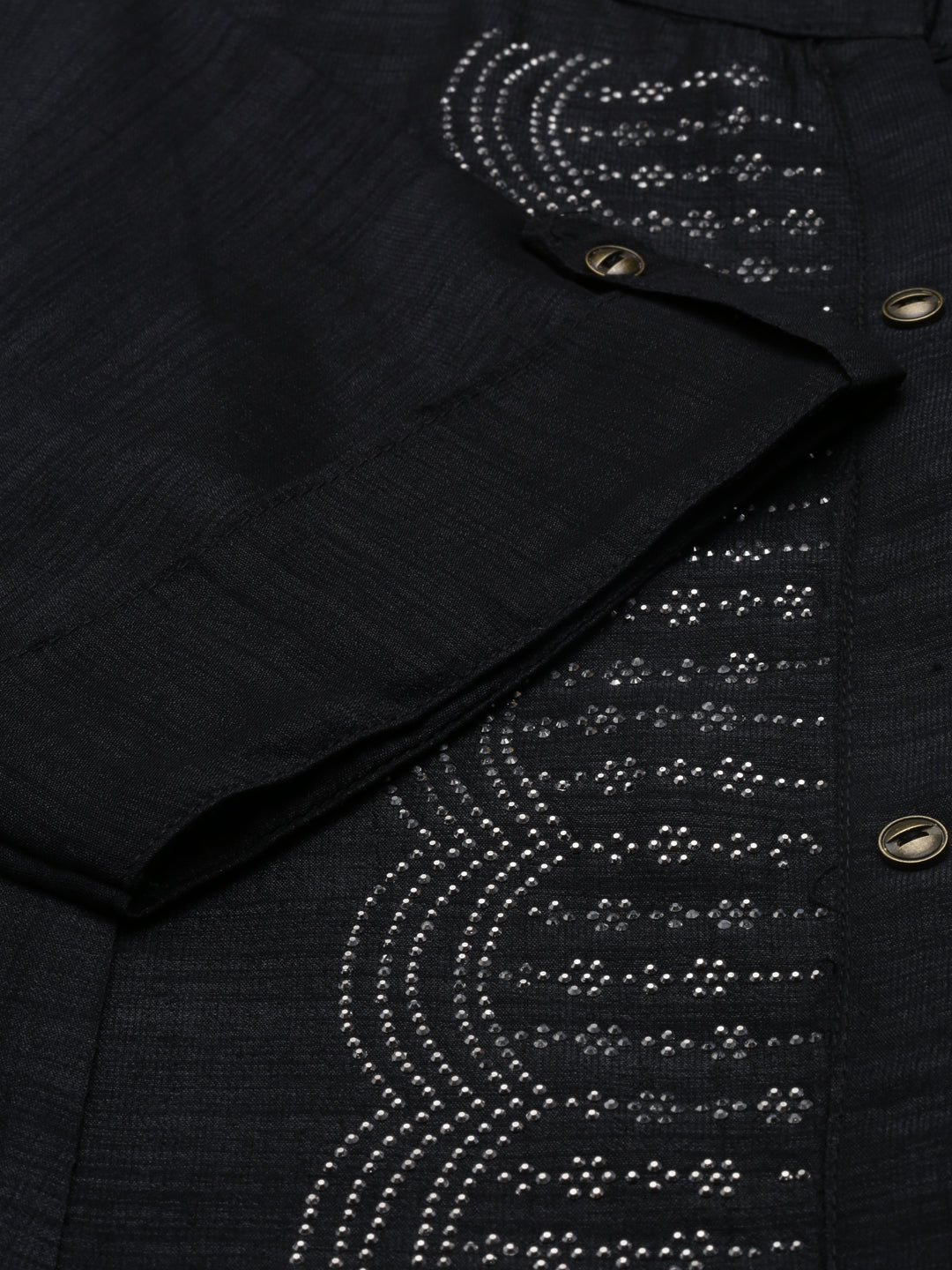 Neeru's Black Anarkali Flared Crepe Kurtas