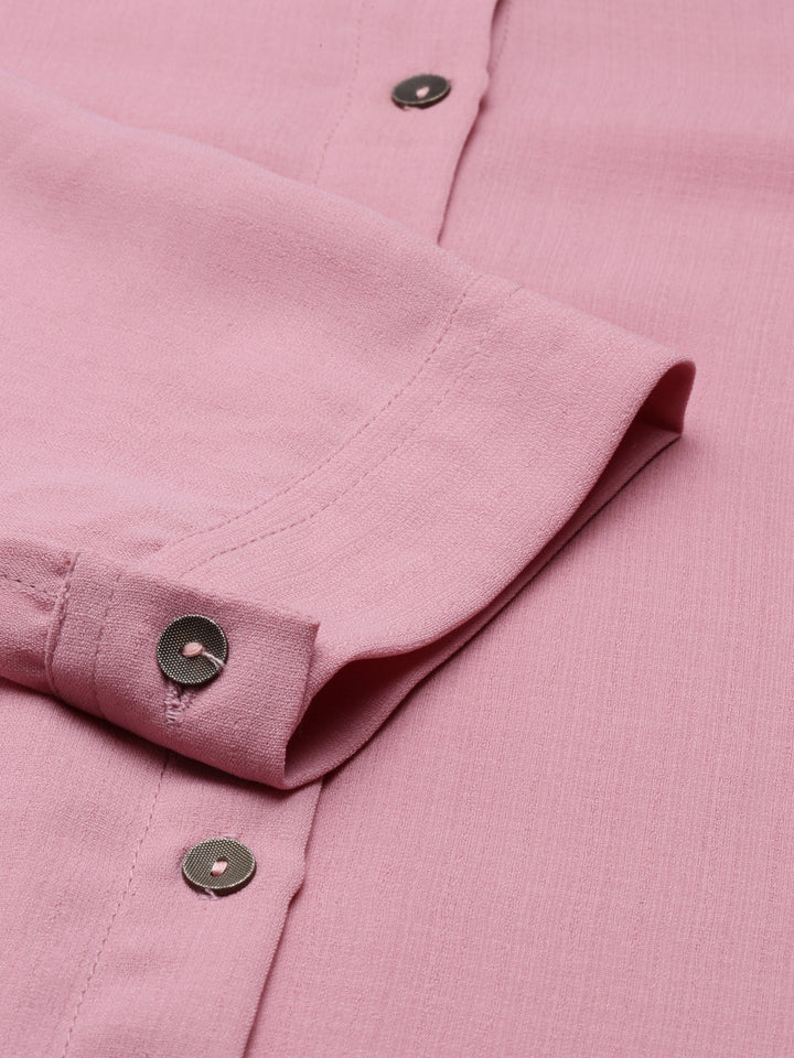 Neerus Onion Color Slub Rayon Fabric Kurta