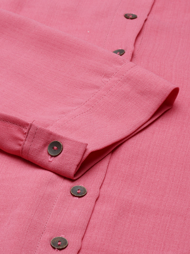 Neerus Orange rayon solid kurta - detail view 4