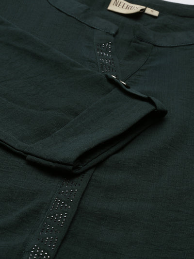 Neeru'S B Green Color Rayon Fabric Kurta