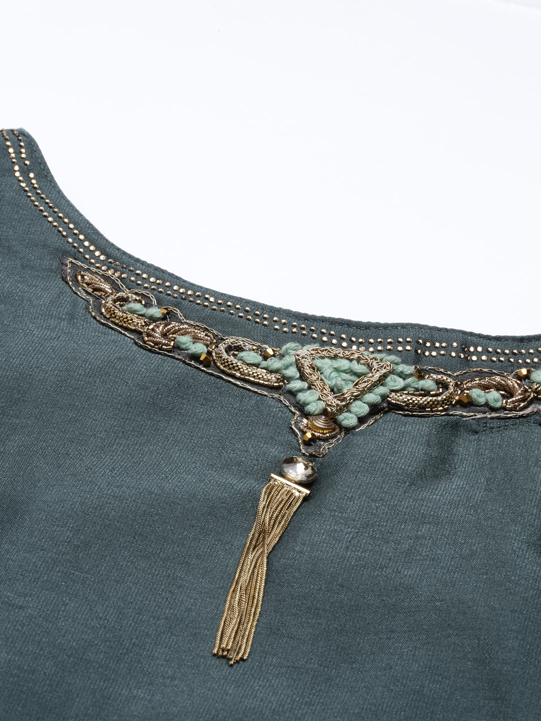 Neeru's Green Color Silk Fabric Kurta