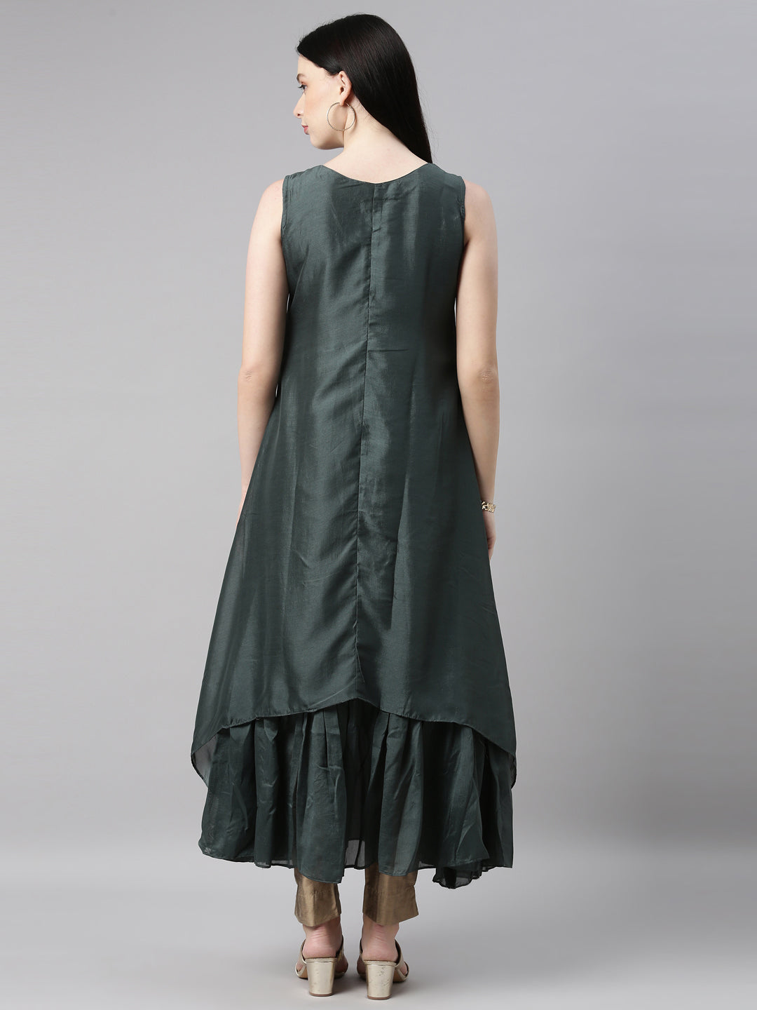 Neeru's Green Color Silk Fabric Kurta