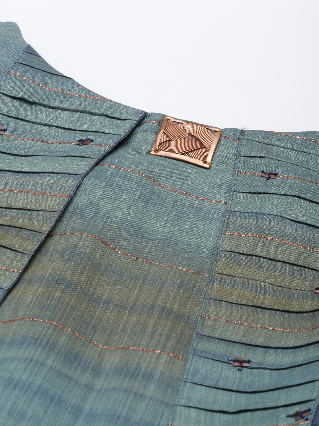 Neerus Blue Color Silk Fabric Kurta