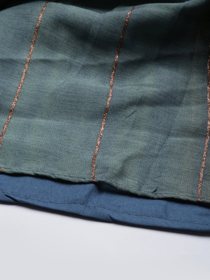 Neerus Blue Color Silk Fabric Kurta