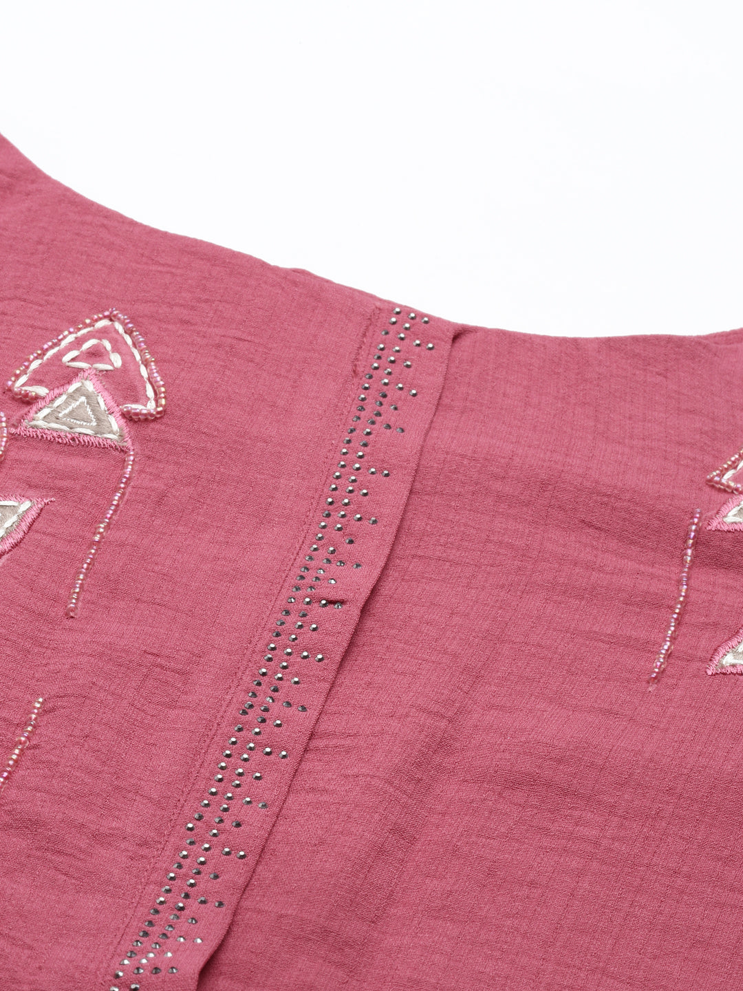 Neeru's Pink Color Mouse Crepe Fabric Kurta