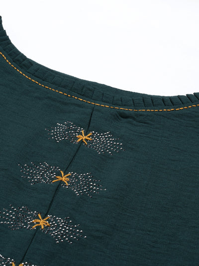 Neeru'S B GREEN Color MOUSE CREPE Fabric Kurta