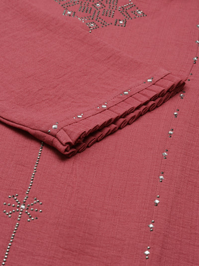 Neeru'S PINK Color RAYON Fabric Kurta