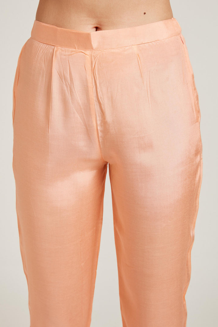 Neerus Orange modal printed suit set - detail view 2