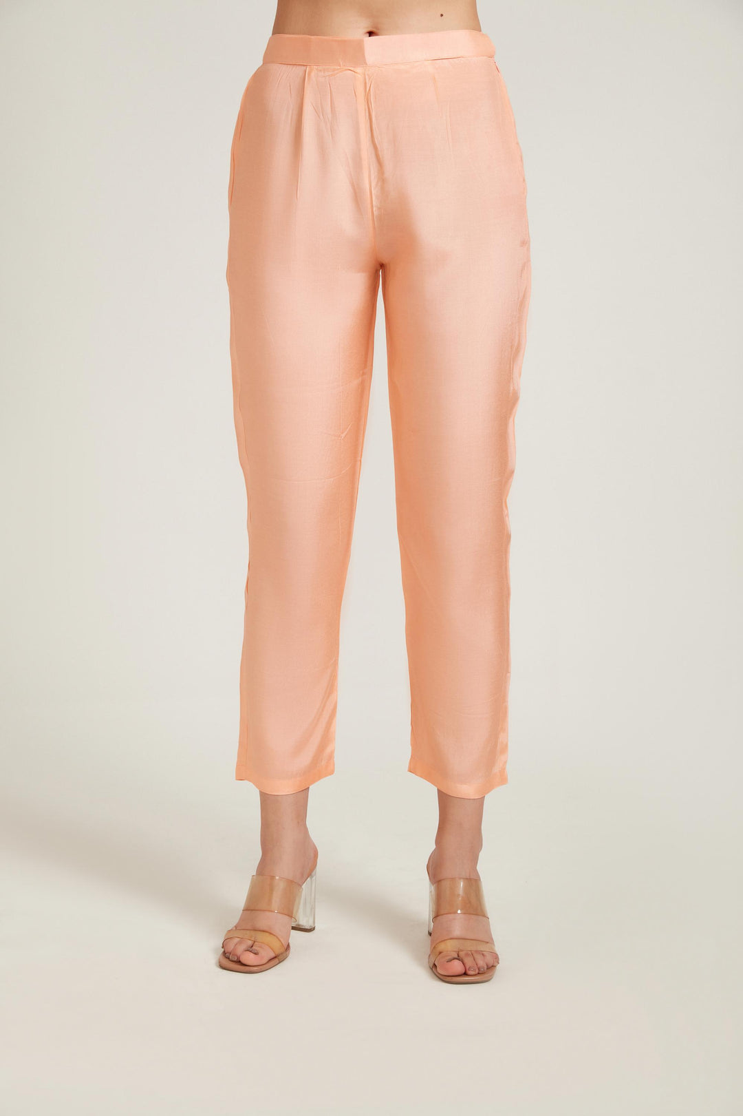 Neerus Orange modal printed suit set - detail view 3