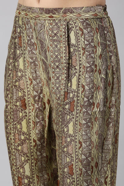 Neeru's Brown Color Satin Fabric Kurta Set