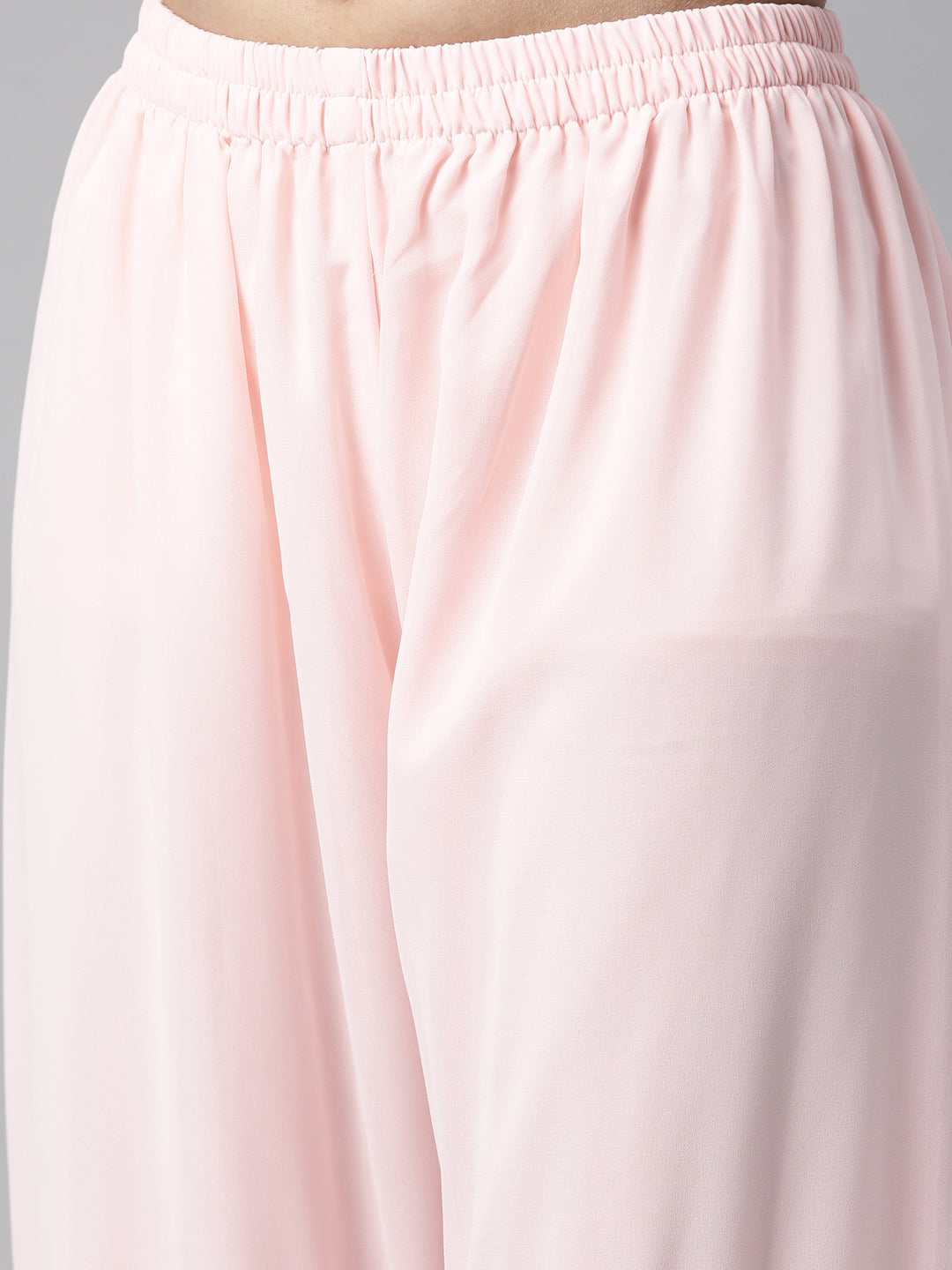Neeru's Pink Color Georgette Fabric Kurta Set