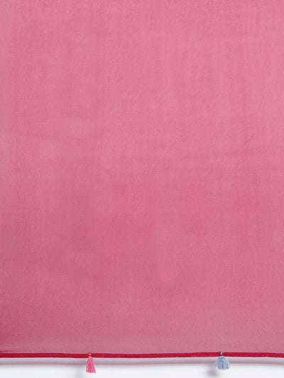 Neeru'S pink color, georgette fabric kurta set