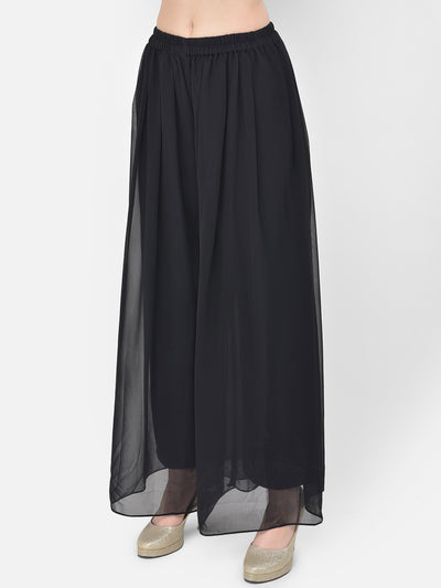 Neeru'S black color, georgette fabric salwar kameez