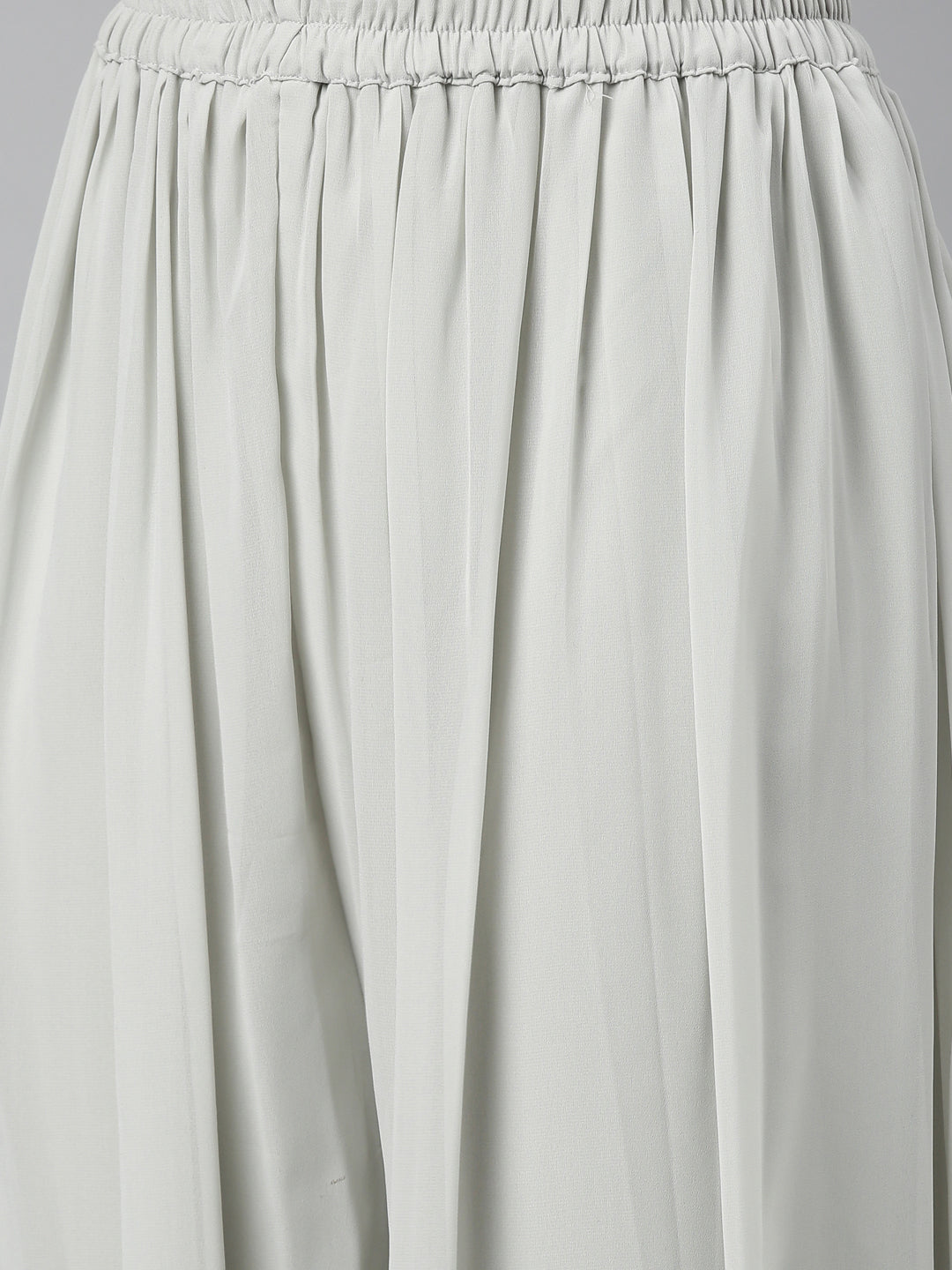 Neerus Grey Color Poly Georgette Fabric Kurta Sets With Dupatta