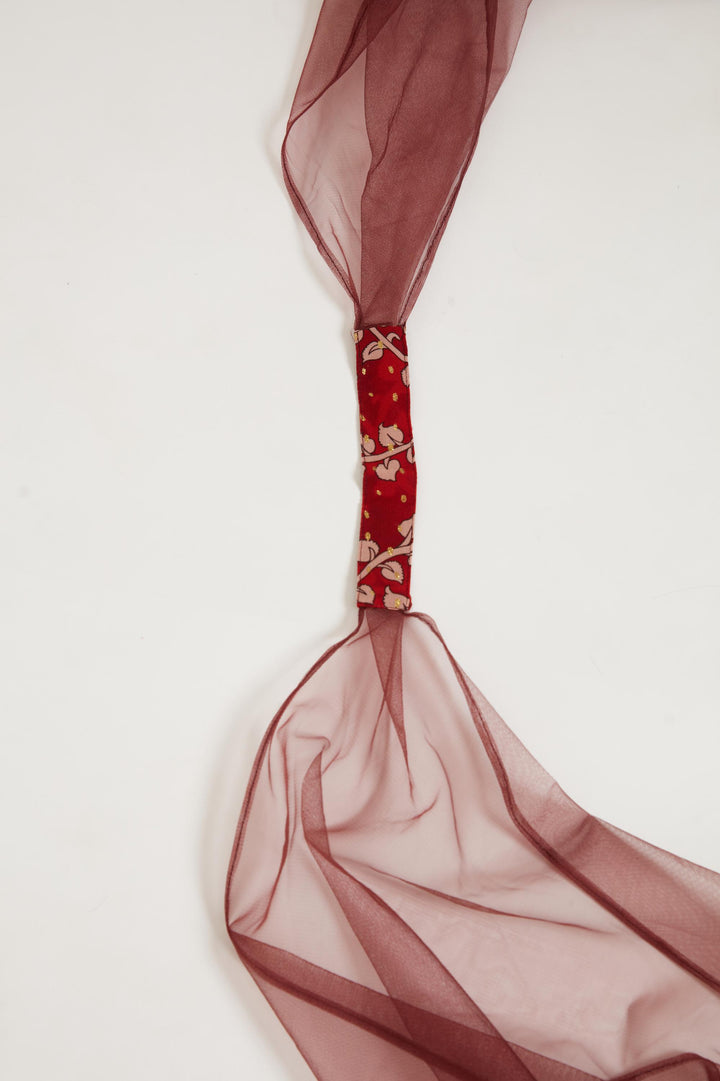 Neerus Maroon Color Georgette Fabric Suit Set