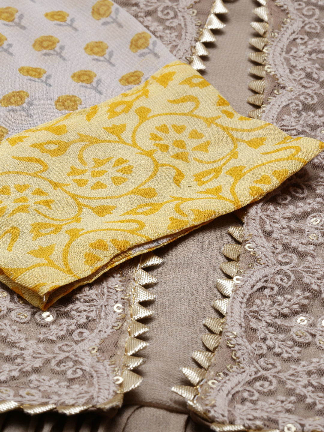 Neeru'S Grey Color, Georgette Fabric Tunic