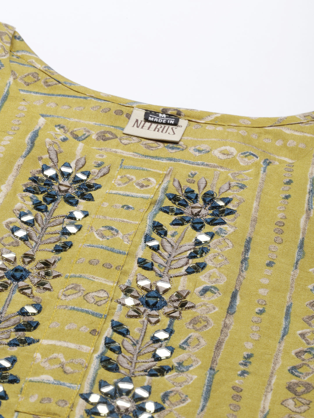 Neerus Mehadi Green Color Georgette Fabric Kurta