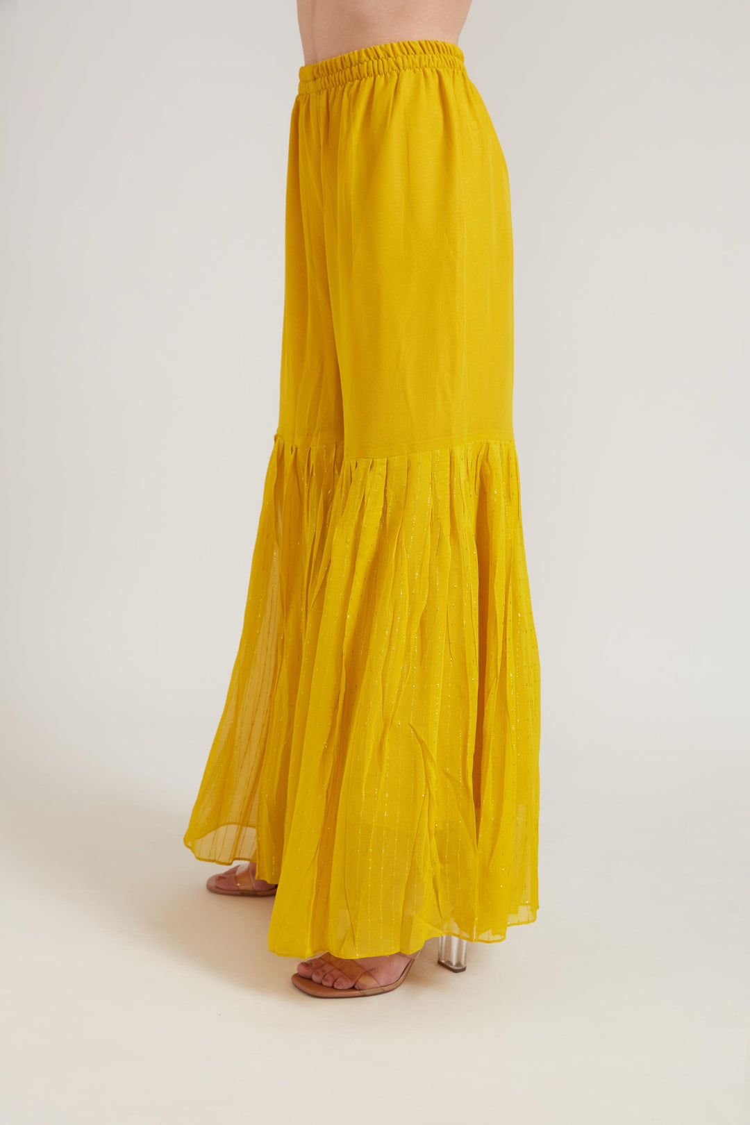 Neerus Mustard Color Georgette Fabric Suit