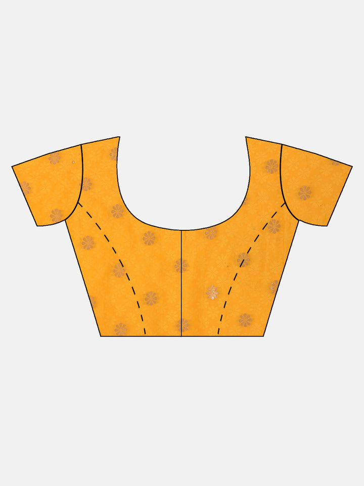 Neerus Yellow Color Banaras Fabric Saree