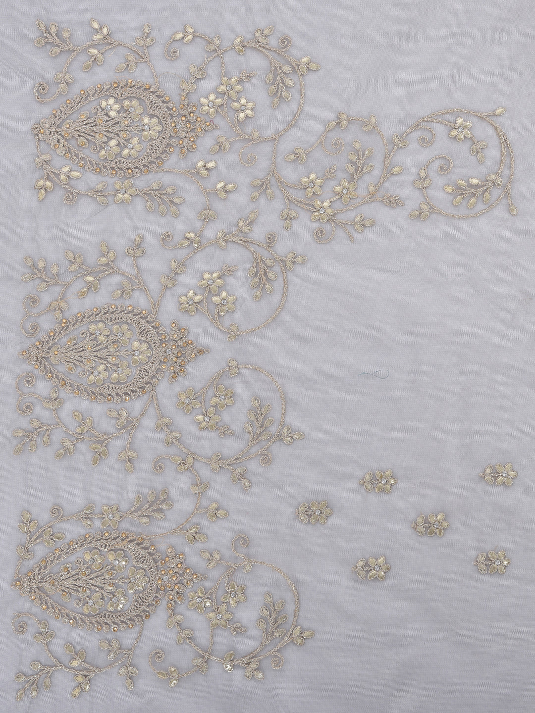 Neerus Grey Color Nett Fabric Saree