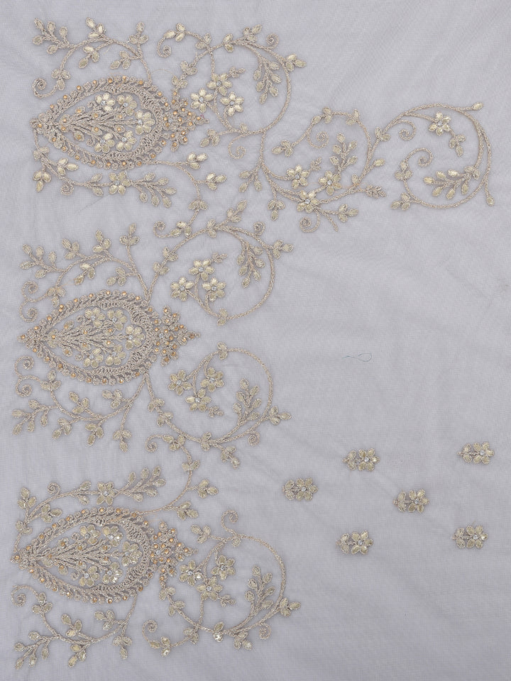 Neerus Grey Color Nett Fabric Saree