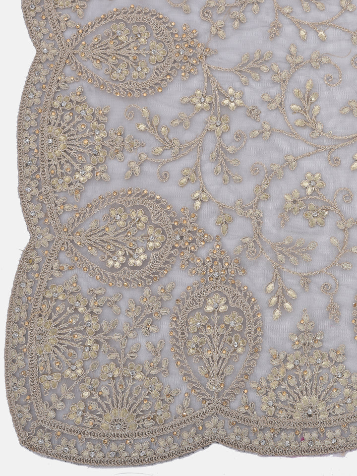 Neerus Grey Color Nett Fabric Saree