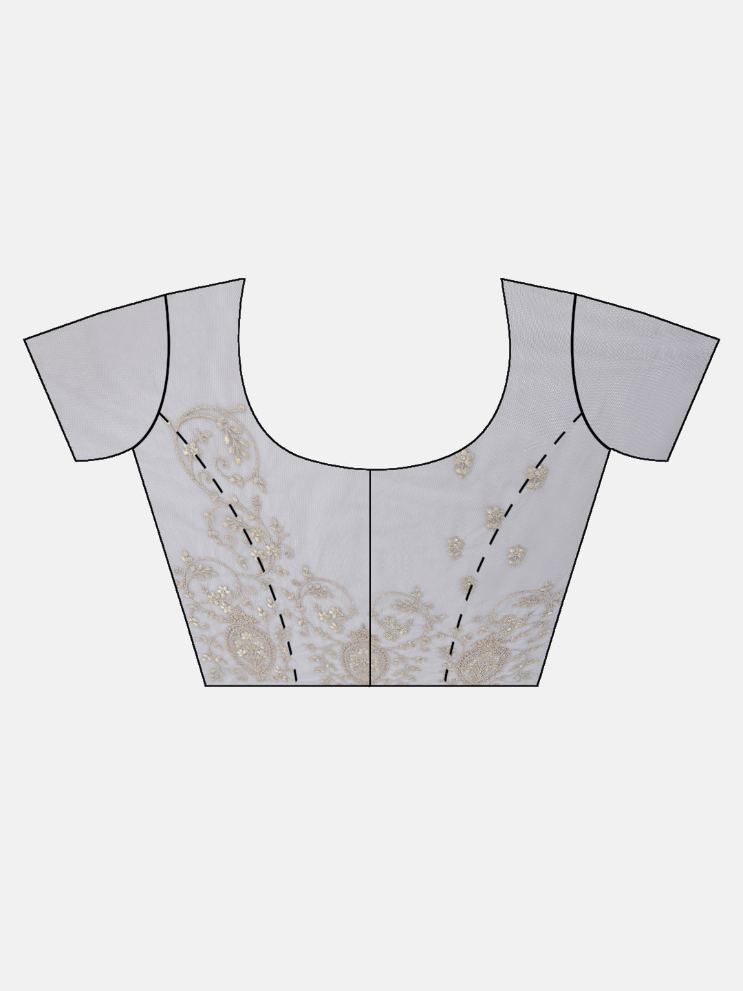 Neerus Grey Color Nett Fabric Saree