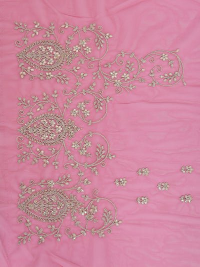Neeru'S Rani Color, Nett Fabric Saree