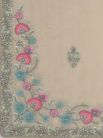 Neeru'S Olive Color, Crepe Fabric Saree