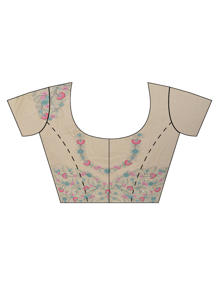 Neerus Olive Color Crepe Fabric Saree