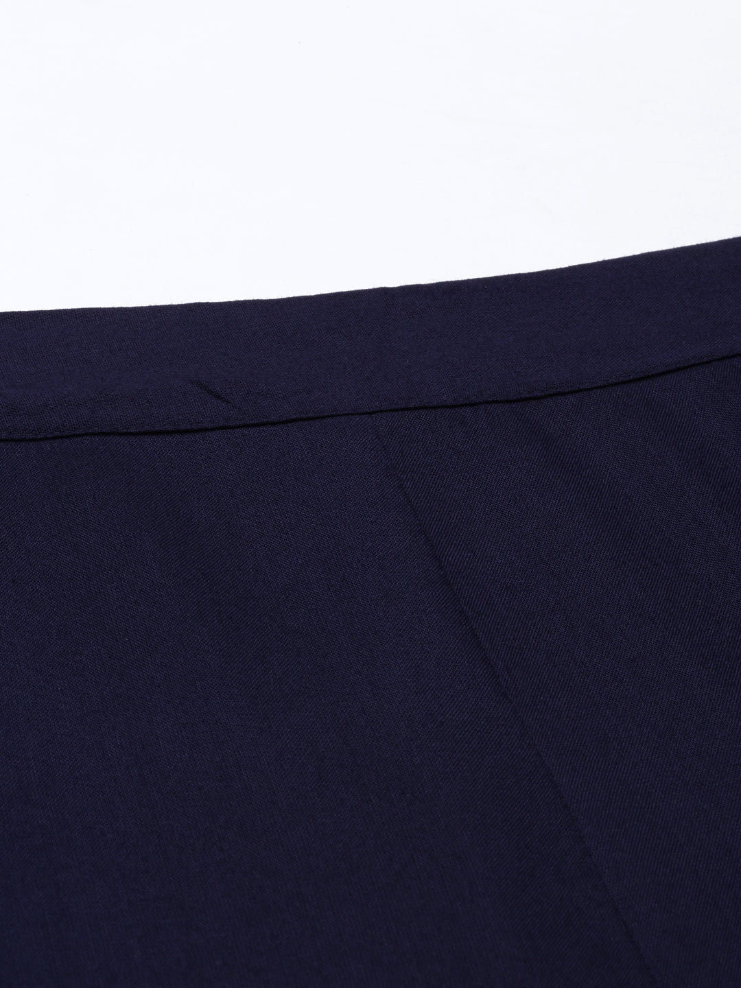 Neerus Blue polyester solid palazzo bottom - detail view 3