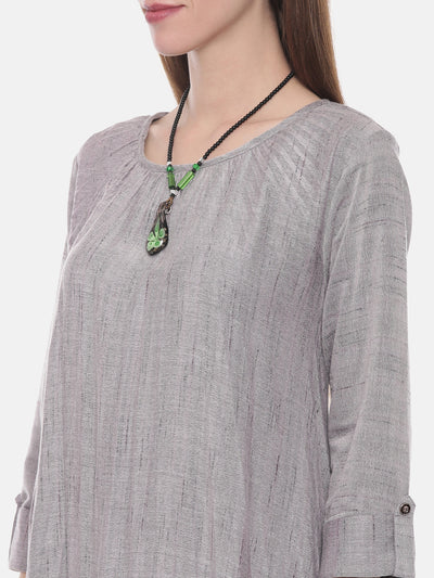 Neeru's Grey Flared Kurta