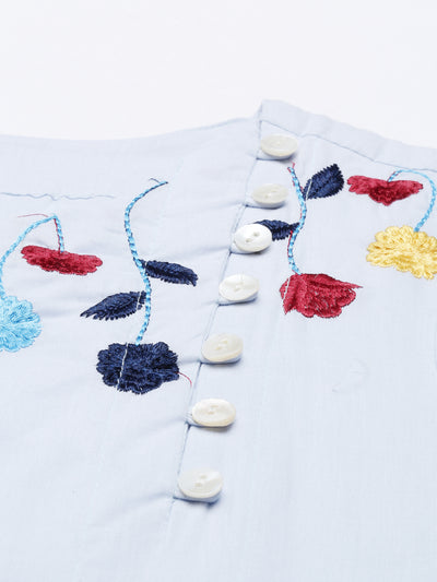 Neeru'S Blue Color, Cotton Fabric Tunic