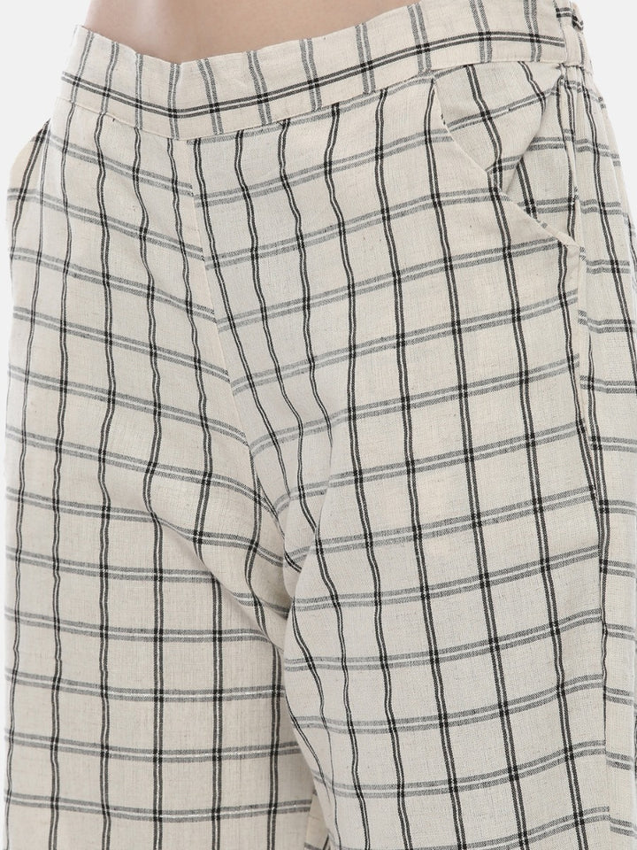 Neerus Black & White Zari Kurta & Palazzo Set