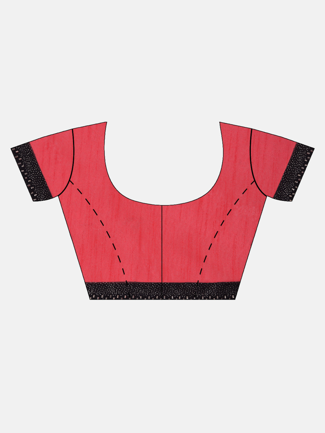 Neerus Red embellished saree with blouse piece - detail view 2