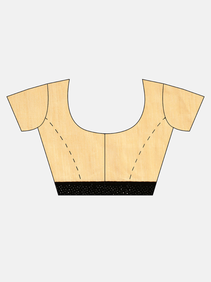 Neerus Gold & Black Embellished Saree With Blouse