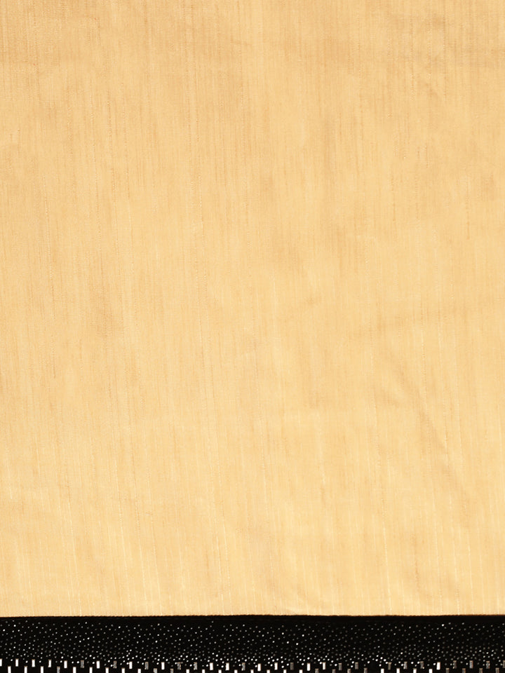 Neerus Gold & Black Embellished Saree With Blouse