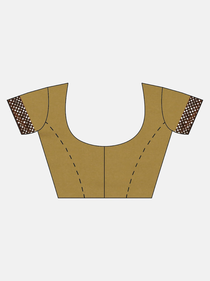 Neerus Brown crepe embellished saree with blouse - detail view 2