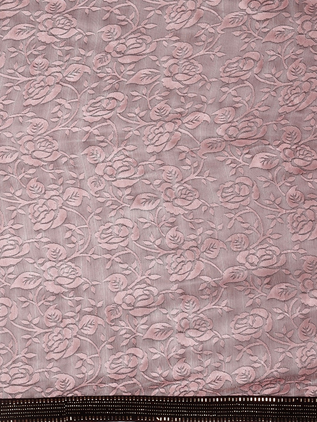 Neeru's Peach Textured Saree With Blouse