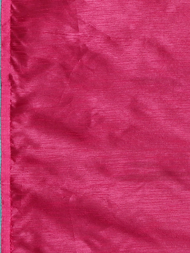 Neerus Blue Embroidered Saree With Blouse