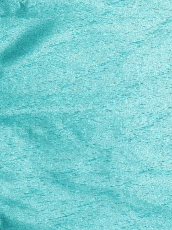 Neerus Orange Embroidered Saree With Blouse