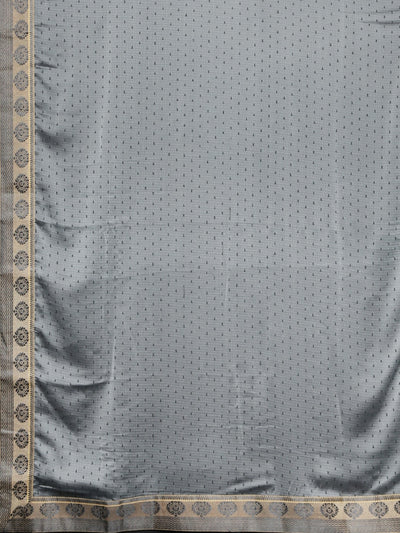 Neeru's Grey Printed Saree With Blouse