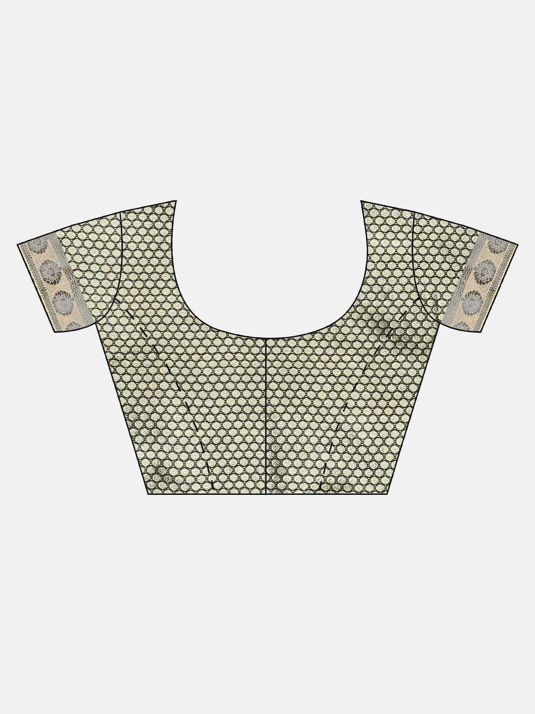 Neeru's Grey Printed Saree With Blouse