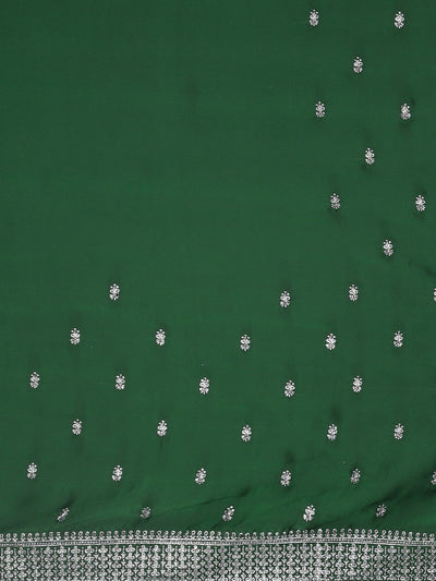 Neeru's Green Zari Saree With Blouse